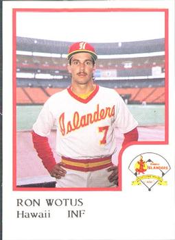 1986 ProCards Hawaii Islanders #22 Ron Wotus Front