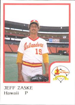 1986 ProCards Hawaii Islanders #23 Jeff Zaske Front