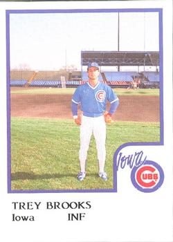 1986 ProCards Iowa Cubs #4 Trey Brooks Front