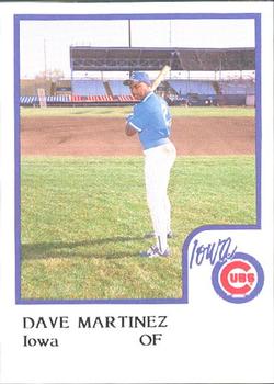 1986 ProCards Iowa Cubs #17 Dave Martinez Front