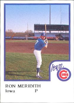 1986 ProCards Iowa Cubs #18 Ron Meridith Front