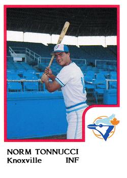 1986 ProCards Knoxville Blue Jays #NNO Norm Tonucci Front