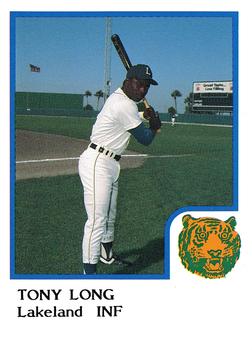 1986 ProCards Lakeland Tigers #NNO Tony Long Front