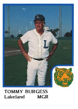 1986 ProCards Lakeland Tigers #NNO Tommy Burgess Front