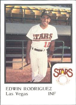 1986 ProCards Las Vegas Stars #14 Edwin Rodriguez Front