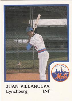 1986 ProCards Lynchburg Mets #NNO Juan Villanueva Front