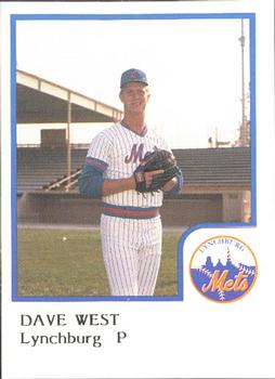 1986 ProCards Lynchburg Mets #NNO Dave West Front