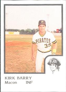 1986 ProCards Macon Pirates #3 Kirk Barry Front