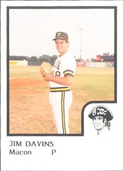 1986 ProCards Macon Pirates #7 Jim Davins Front