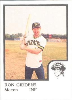 1986 ProCards Macon Pirates #10 Ron Giddens Front