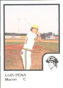 1986 ProCards Macon Pirates #18 Luis Pena Front