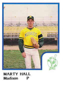 1986 ProCards Madison Muskies #10 Marty Hall Front