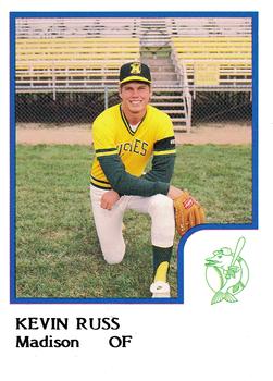 1986 ProCards Madison Muskies #18 Kevin Russ Front