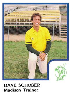 1986 ProCards Madison Muskies #20 Dave Schober Front