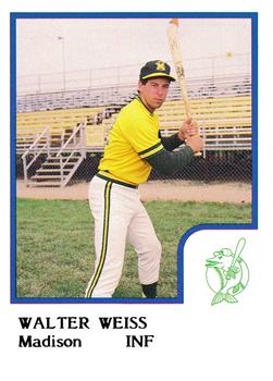 1986 ProCards Madison Muskies #26 Walt Weiss Front