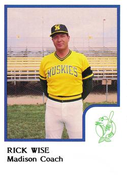 1986 ProCards Madison Muskies #28 Rick Wise Front