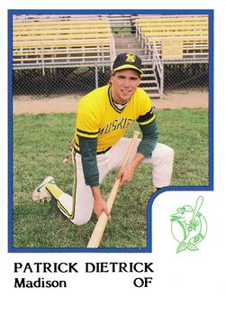 1986 ProCards Madison Muskies #8 Patrick Dietrick Front
