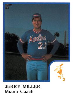 1986 ProCards Miami Marlins #17 Jerry Miller Front