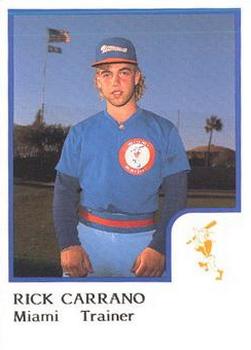 1986 ProCards Miami Marlins #4 Rick Carrano Front