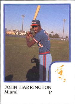 1986 ProCards Miami Marlins #8 John Harrington Front
