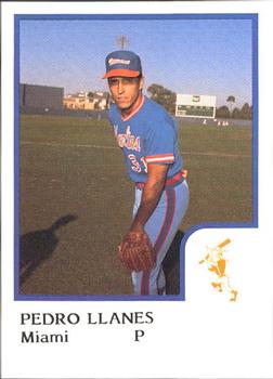 1986 ProCards Miami Marlins #16 Pedro Llanes Front