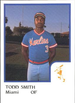 1986 ProCards Miami Marlins #23 Todd Smith Front
