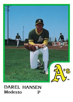 1986 ProCards Modesto A's #NNO Darel Hansen Front