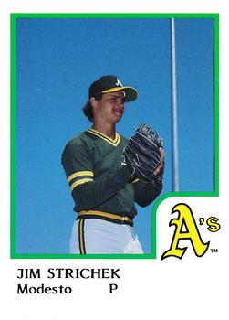 1986 ProCards Modesto A's #NNO Jim Strichek Front