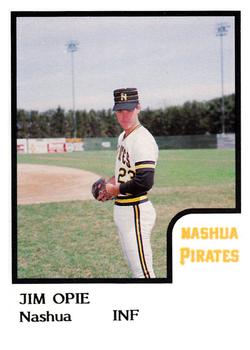 1986 ProCards Nashua Pirates #20 Jim Opie Front