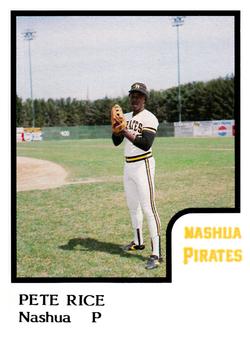 1986 ProCards Nashua Pirates #22 Pete Rice Front