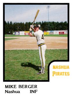 1986 ProCards Nashua Pirates #3 Mike Berger Front