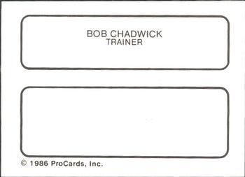 1986 ProCards New Britain Red Sox #NNO Robert Chadwick Back