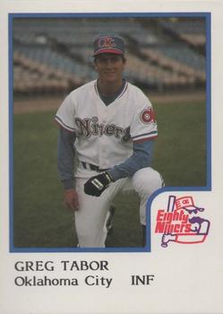 1986 ProCards Oklahoma City 89ers #23 Greg Tabor Front