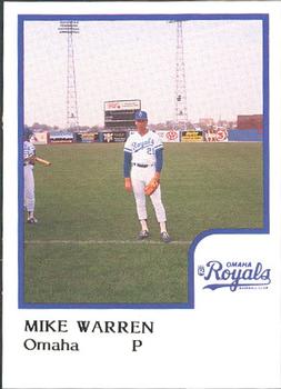 1986 ProCards Omaha Royals #28 Mike Warren Front