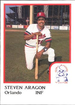 1986 ProCards Orlando Twins #1 Steve Aragon Front