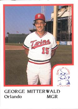 1986 ProCards Orlando Twins #12 George Mitterwald Front