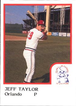 1986 ProCards Orlando Twins #20 Jeff Taylor Front