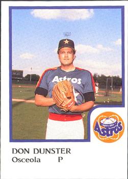 1986 ProCards Osceola Astros #NNO Don Dunster Front