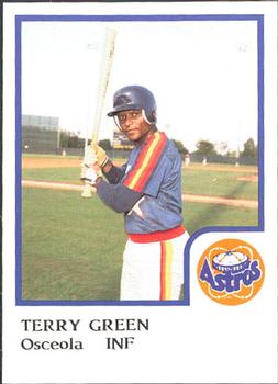 1986 ProCards Osceola Astros #NNO Terry Green Front