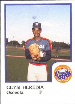 1986 ProCards Osceola Astros #NNO Geysi Heredia Front