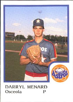 1986 ProCards Osceola Astros #NNO Darryl Menard Front