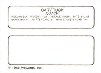 1986 ProCards Osceola Astros #NNO Gary Tuck Back