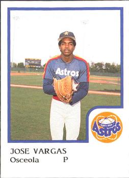 1986 ProCards Osceola Astros #NNO Jose Vargas Front