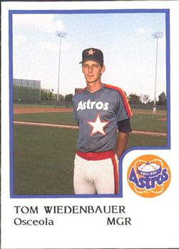 1986 ProCards Osceola Astros #NNO Tom Wiedenbauer Front