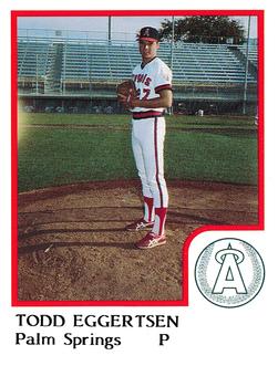 1986 ProCards Palm Springs Angels #12 Todd Eggertsen Front