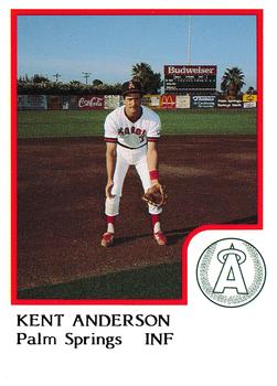 1986 ProCards Palm Springs Angels #1 Kent Anderson Front