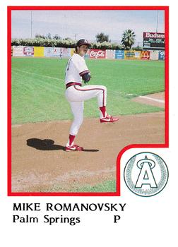 1986 ProCards Palm Springs Angels #28 Mike Romanovsky Front