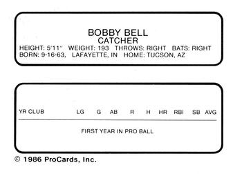 1986 ProCards Palm Springs Angels #2 Bobby Bell Back
