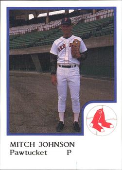 1986 ProCards Pawtucket Red Sox #NNO Mitch Johnson Front