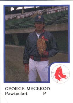 1986 ProCards Pawtucket Red Sox #NNO George Mecerod Front